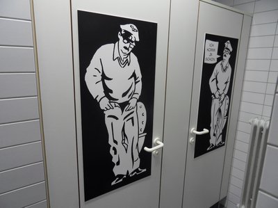 Die Alois Nebel Ausstellung im Literaturhaus Stuttgart (Toilette)